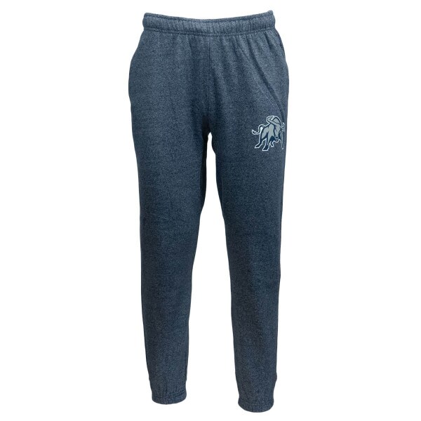 Navy Heathered Sweatpants Aggie Bull Fleece-Lined